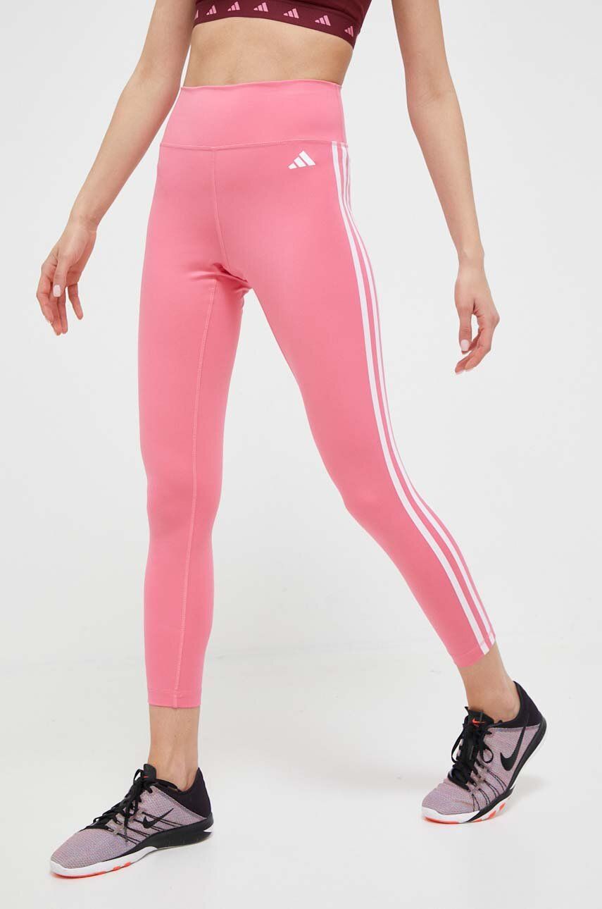 Клинове adidas Performance Train Essentials 3-Stripes High-Waisted 7/8 Leggings Розово | HY4163, 0