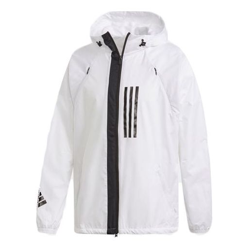 Дъждобран adidas Originals W.D.N. Fleece-Lined Running Windbreaker Jacket Бяло | DZ0054