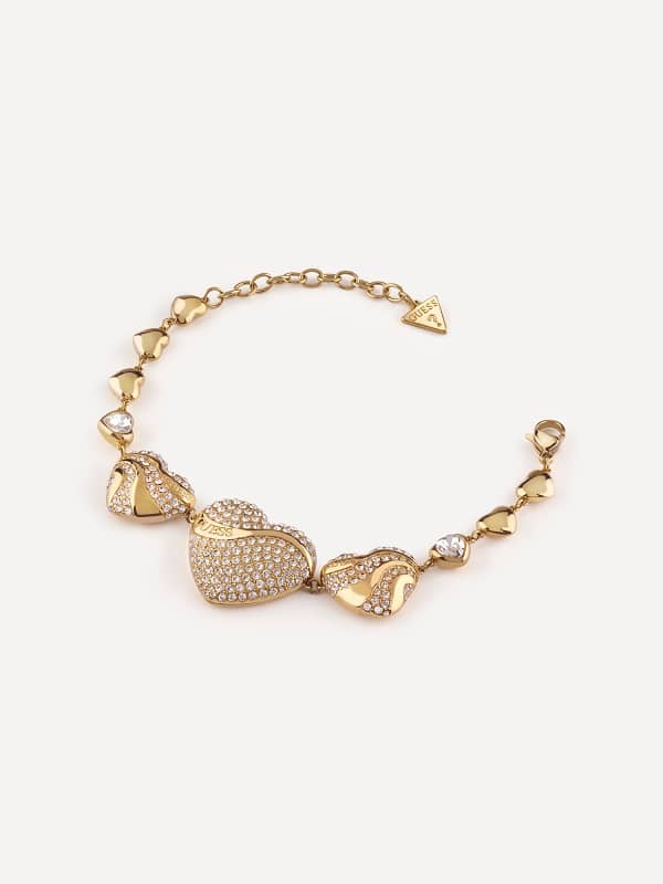 Гривна GUESS Gold-Tone Heart Bracelet Металик | JUBB04488JW, 0