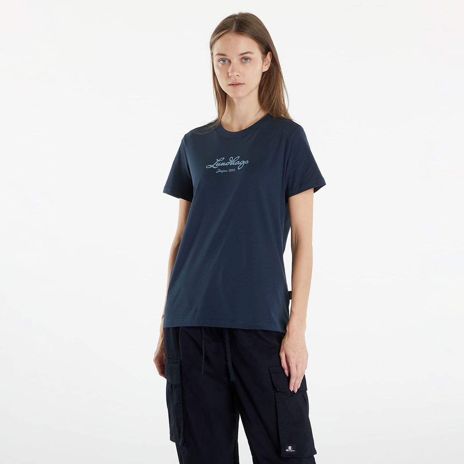 Тениска Lundhags Lundhags Jarpen Logo T-Shirt Тъмно синьо | 44318-24-75350, 0