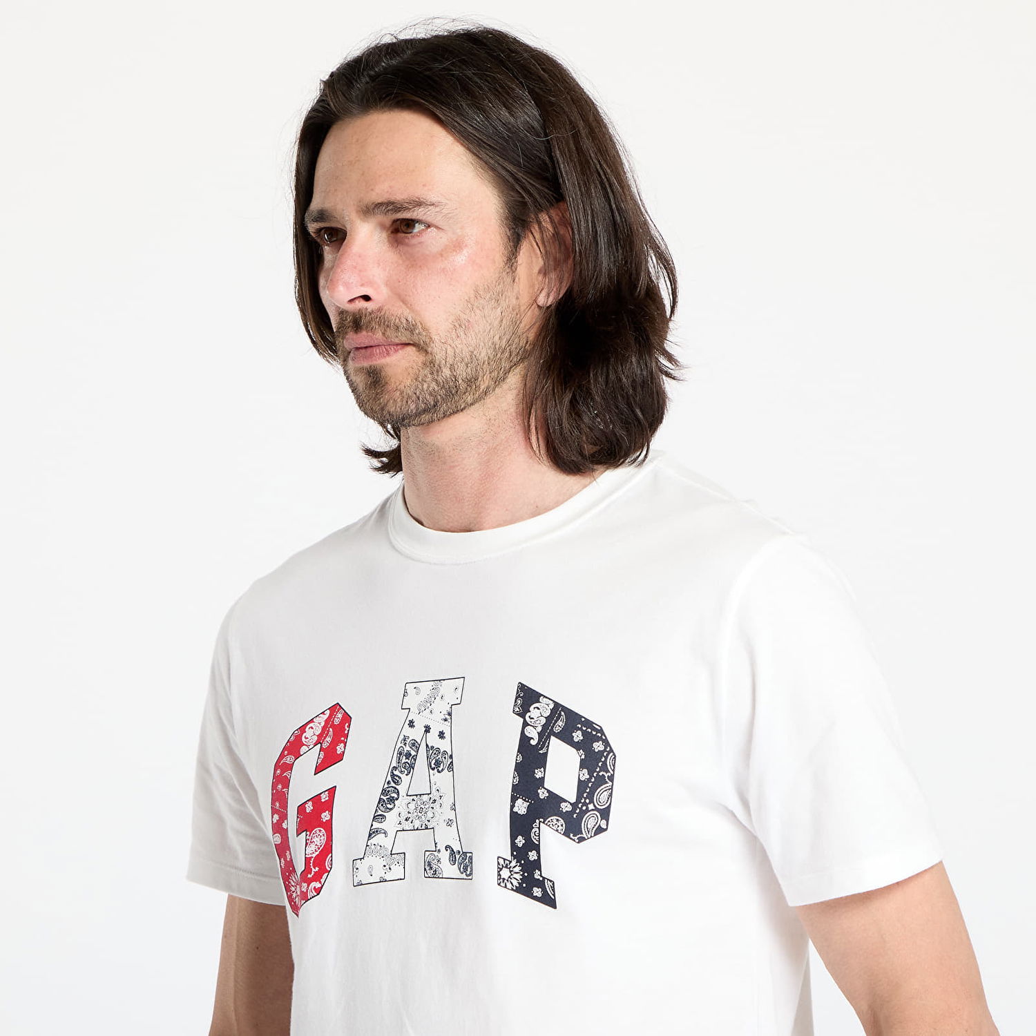 Тениска GAP GAP Soft Americana Logo Everyday T-Shirt Бяло | 768076-00, 1