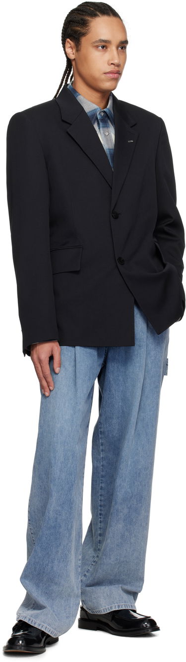 Яке WOOYOUNGMI Wooyoungmi Single-Breasted Wool Blazer Черно | W251CJ01, 3