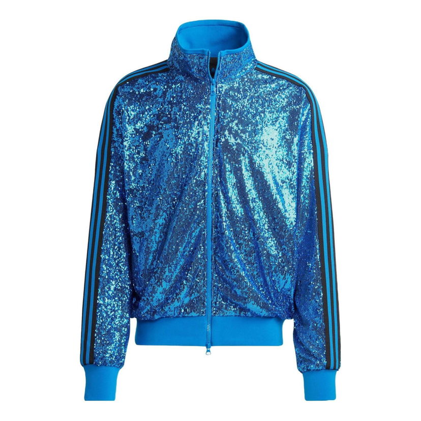 Яке бомбър adidas Originals Originals Sequin Track Jacket Синьо | IA2463