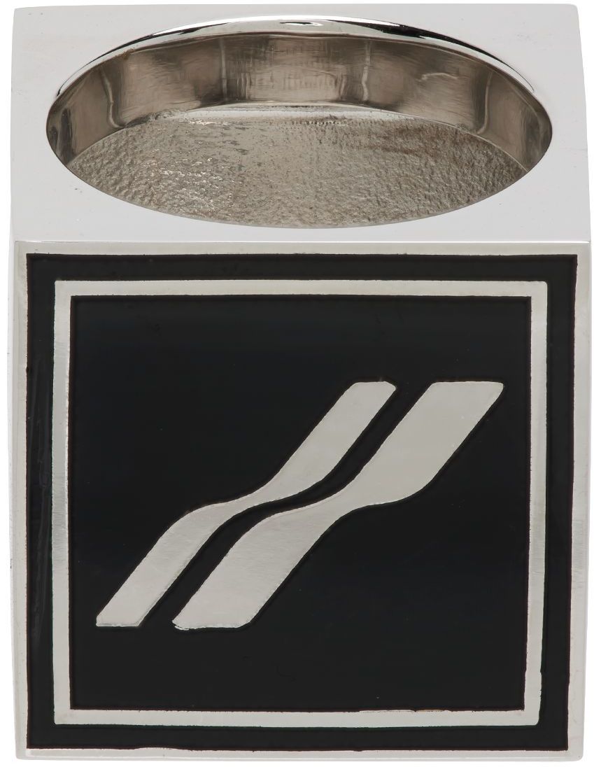 Свещи We11done Square Logo Dice Ring Черно | WD-AJ1-22-703-U-BK, 0