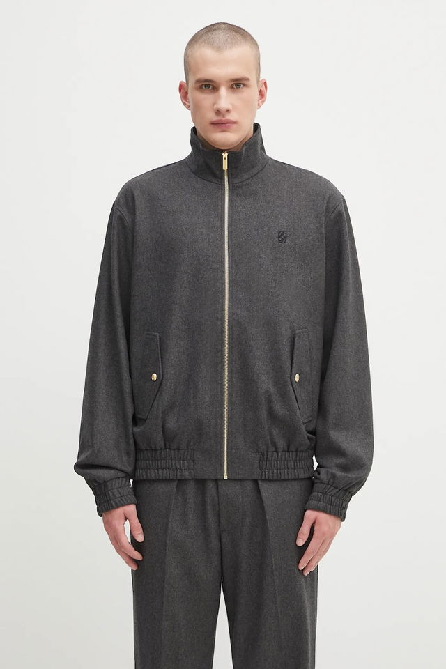 Drôle de Monsieur La Trackjacket Flanelle Wool Bomber Jacket