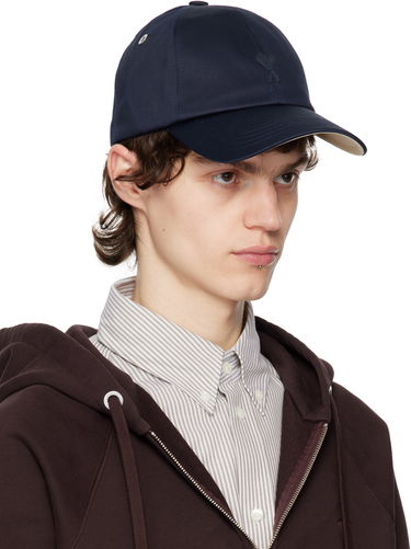 Шапка с козирка AMI AMI Paris Ami de Coeur Cotton Cap Тъмно синьо | UCP026.CO0103, 1