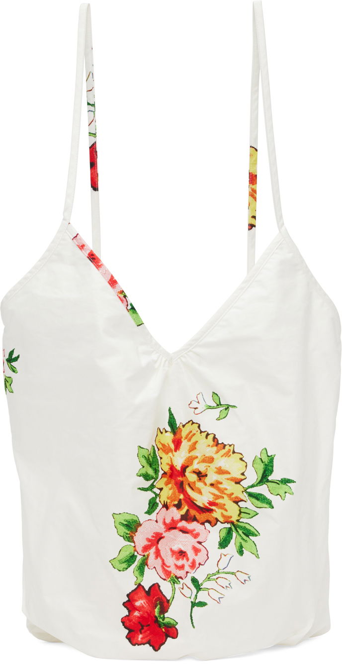 Потник We11done Floral Print Cami Top Бяло | WD-AB1-23-483-U-MX, 0