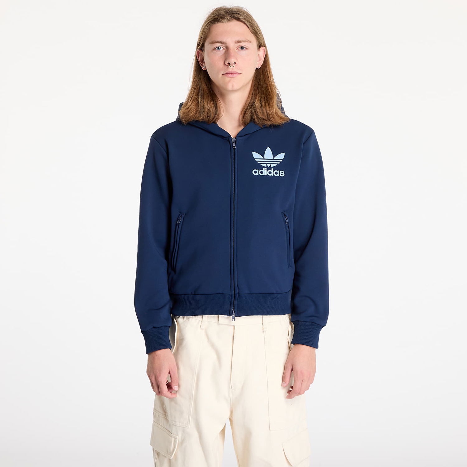 Суитчър adidas Originals Wales Bonner x Track Hoodie Тъмно синьо | JJ2939, 0