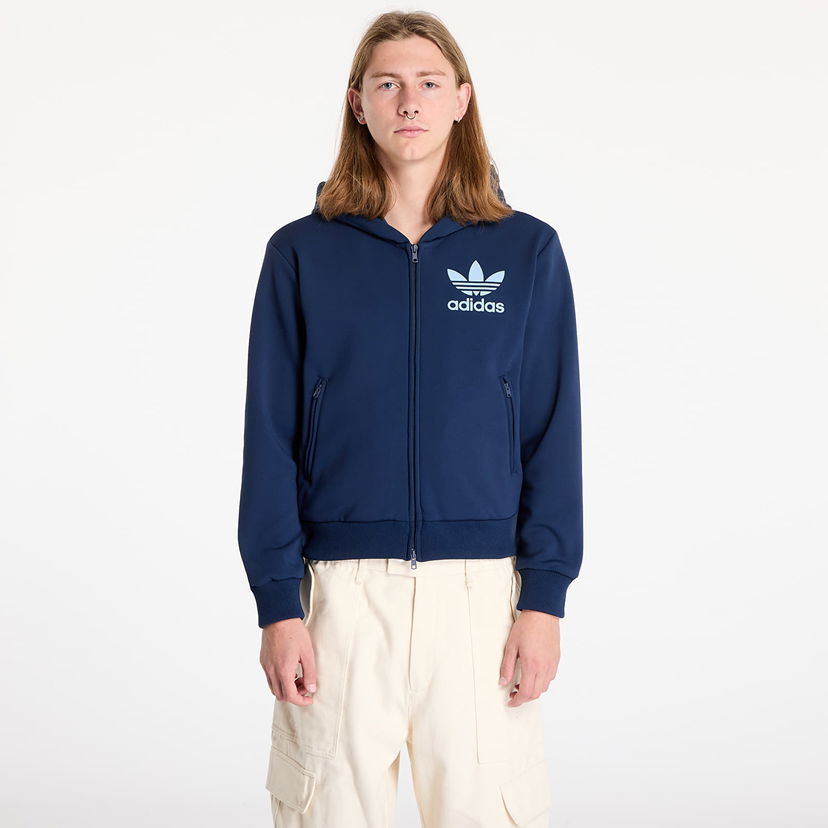 Суитчър adidas Originals Wales Bonner x Track Hoodie Тъмно синьо | JJ2939