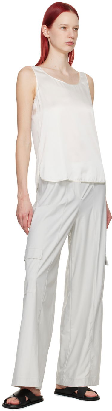 Потник Max Mara Max Mara Leisure Pan Silk Tank Top Бяло | 2416161038600, 3