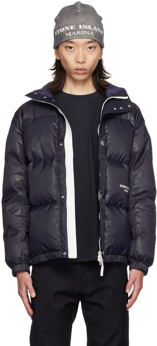 Пухо яке Stone Island Navy 'Marina' Down Puffer Jacket Тъмно синьо | 8115446X1, 0