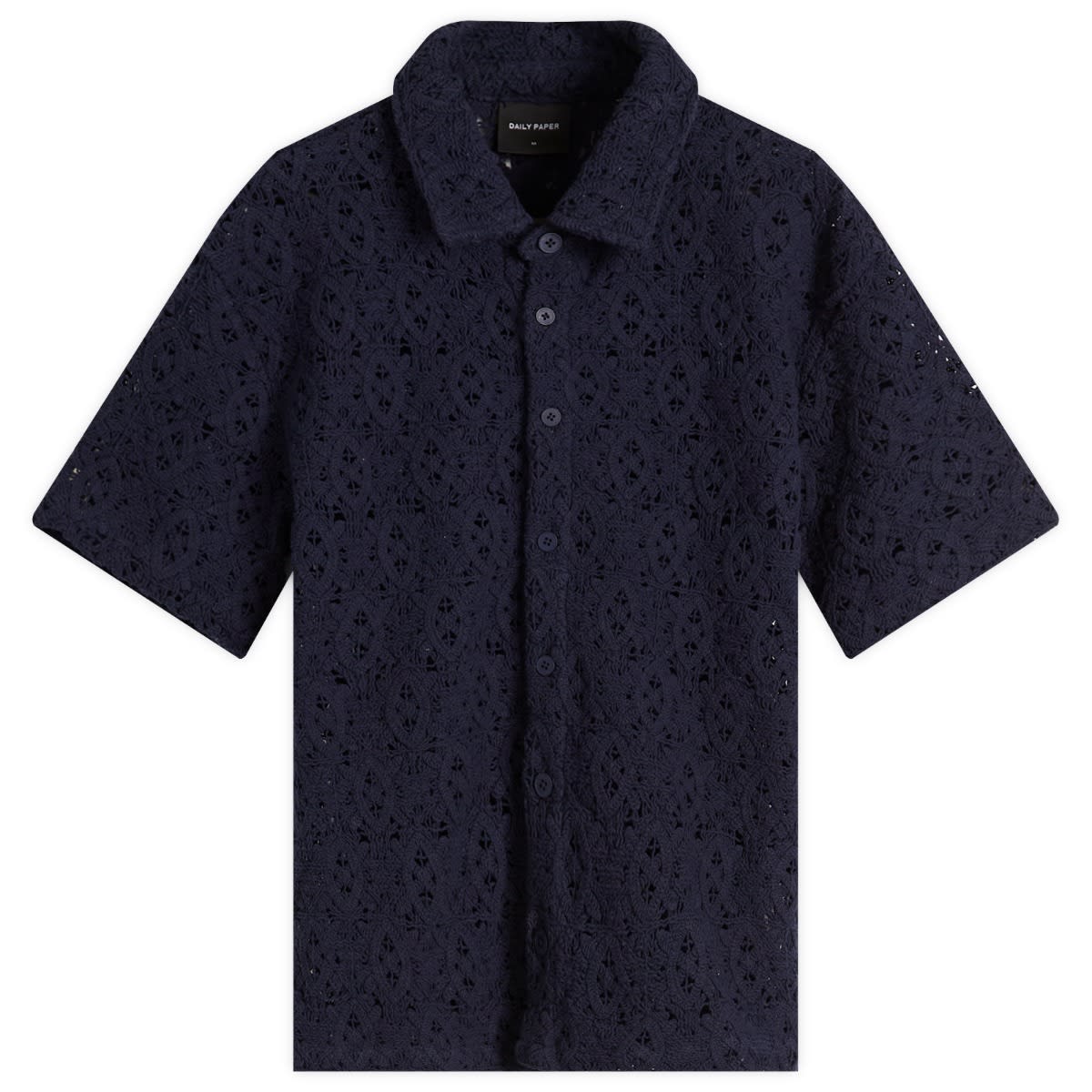 Риза DAILY PAPER Daily Paper Lace Shield Vacation Shirt Тъмно синьо | 2511118, 0