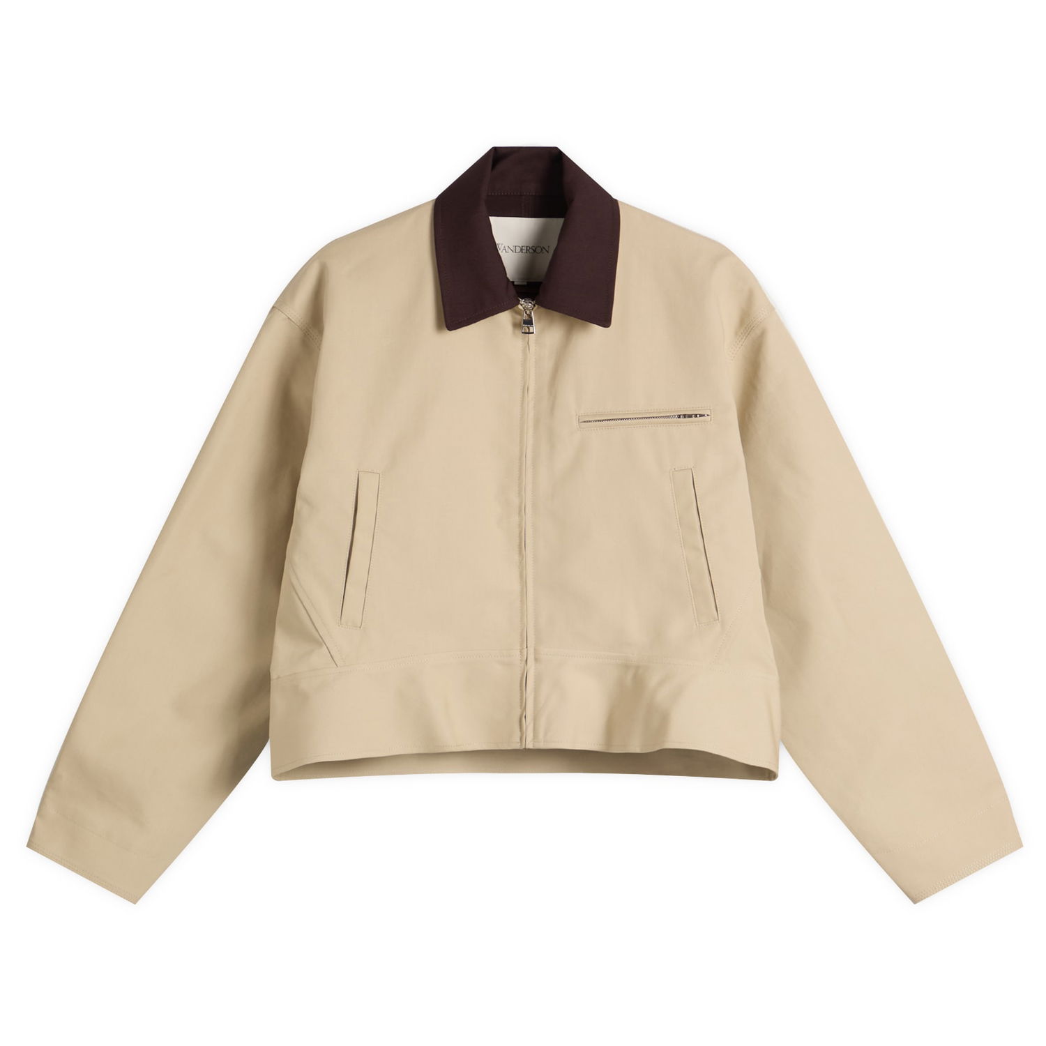 Яке JW Anderson JW Anderson Women's Curved Hem Workwear Jacket, Size Large Бежово | JK0399-PG1802-166, 0