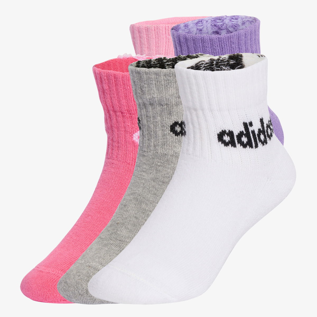 Чорапи adidas Performance Linear Ankle Quarter Socks - 3 Pairs Розово | JF8541, 1