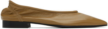 Кецове и обувки BY FAR Leather Square Toe Loafers Кафяво | MWFHC055LL002BR044PL, 0