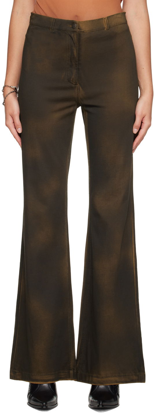 Панталони Acne Studios Dyed Trousers Кафяво | AK0682-, 0