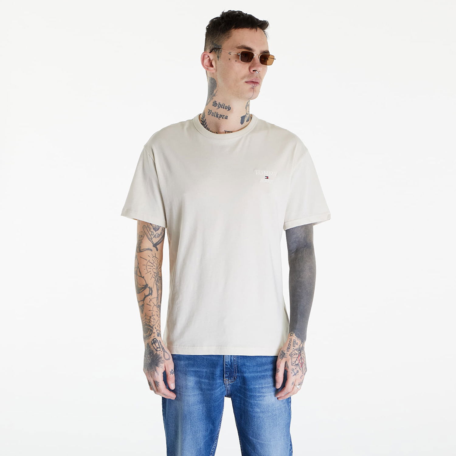 Тениска Tommy Hilfiger Reg Corp Tee Ext Beige Бежово | DM0DM18872 ACG, 0