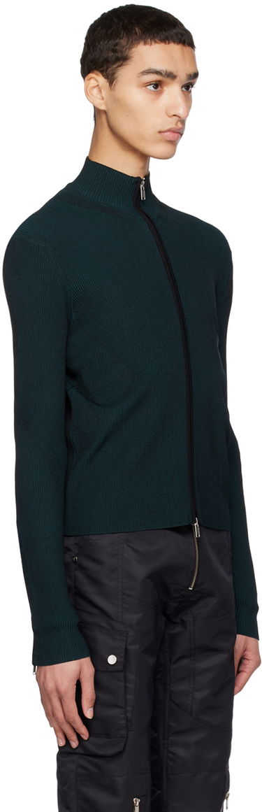 Пуловер Dion Lee Angled Rib Zip-Up Sweater Тъмно синьо | C7153R23, 1