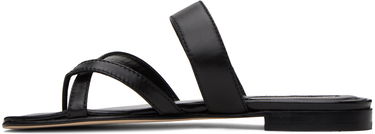 Аксесоари Manolo Blahnik Manolo Blahnik Susa Leather Toe-Ring Sandals Черно | 418-0317, 2