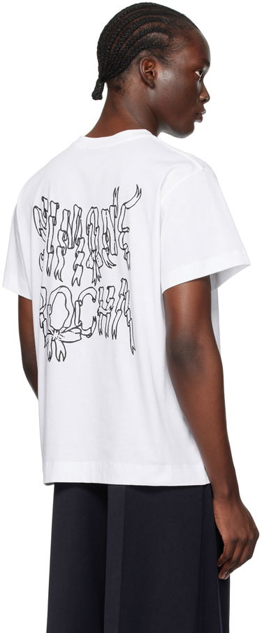 Тениска Simone Rocha Simone Rocha Ribbon Logo T-Shirt Бяло | 5195P19P20-M 0569, 2