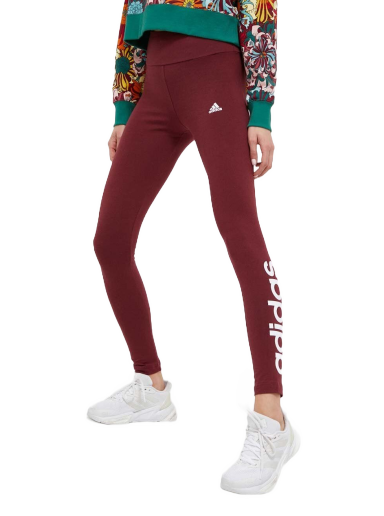 Клинове adidas Originals ESSENTIALS HIGH-WAISTED LOGO LEGGINGS Бургунди | IM2856