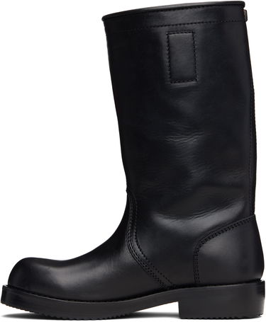 Кецове и обувки Dries Van Noten Dries Van Noten Leather Biker Boots Черно | 252-021700-105, 2