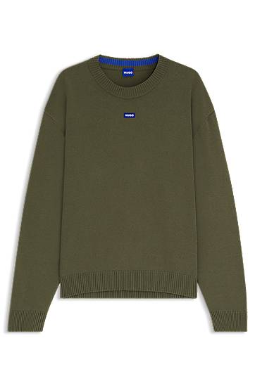 Relaxed-fit sweater with logo badge