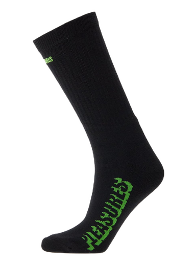 Чорапи Pleasures Knock Out Socks Черно | P23W070 BLACK