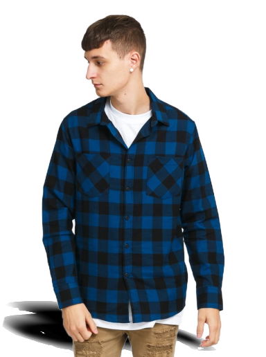 Риза Urban Classics Checked Flanell Shirt Тъмно синьо | TB297 Blue