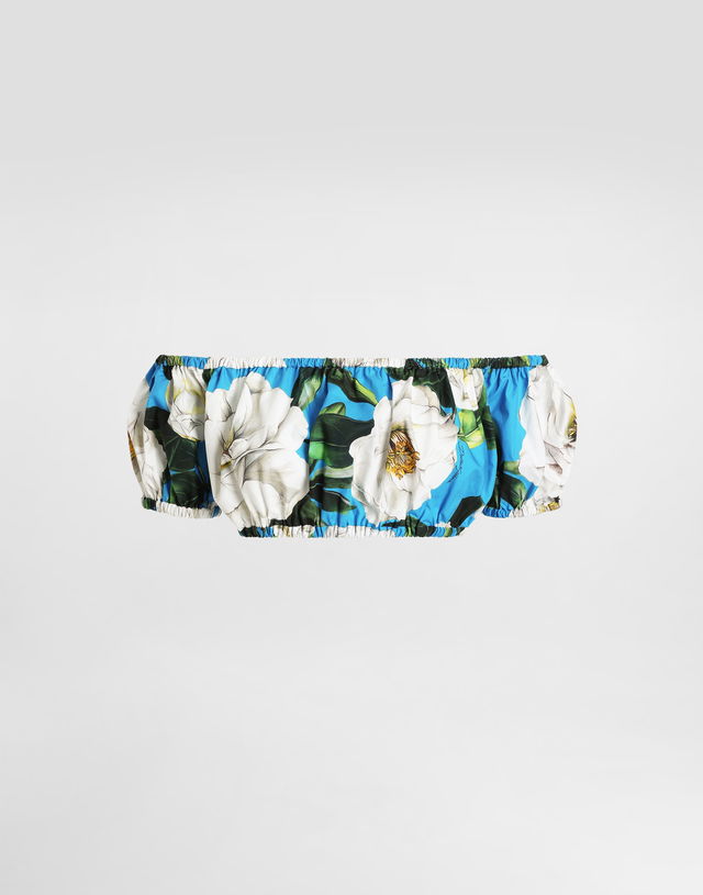 Dolce & Gabbana Gardenia Print Bardot Top