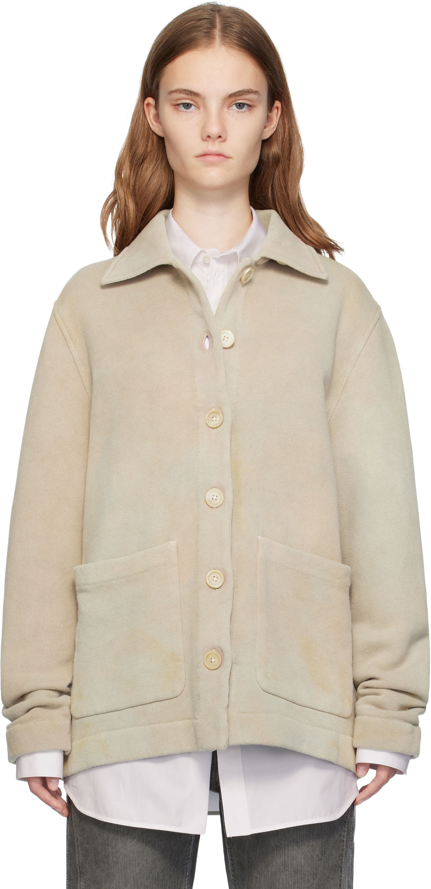 Пуловер OUR LEGACY Lodge Cardigan Бежово | W4246LA, 0