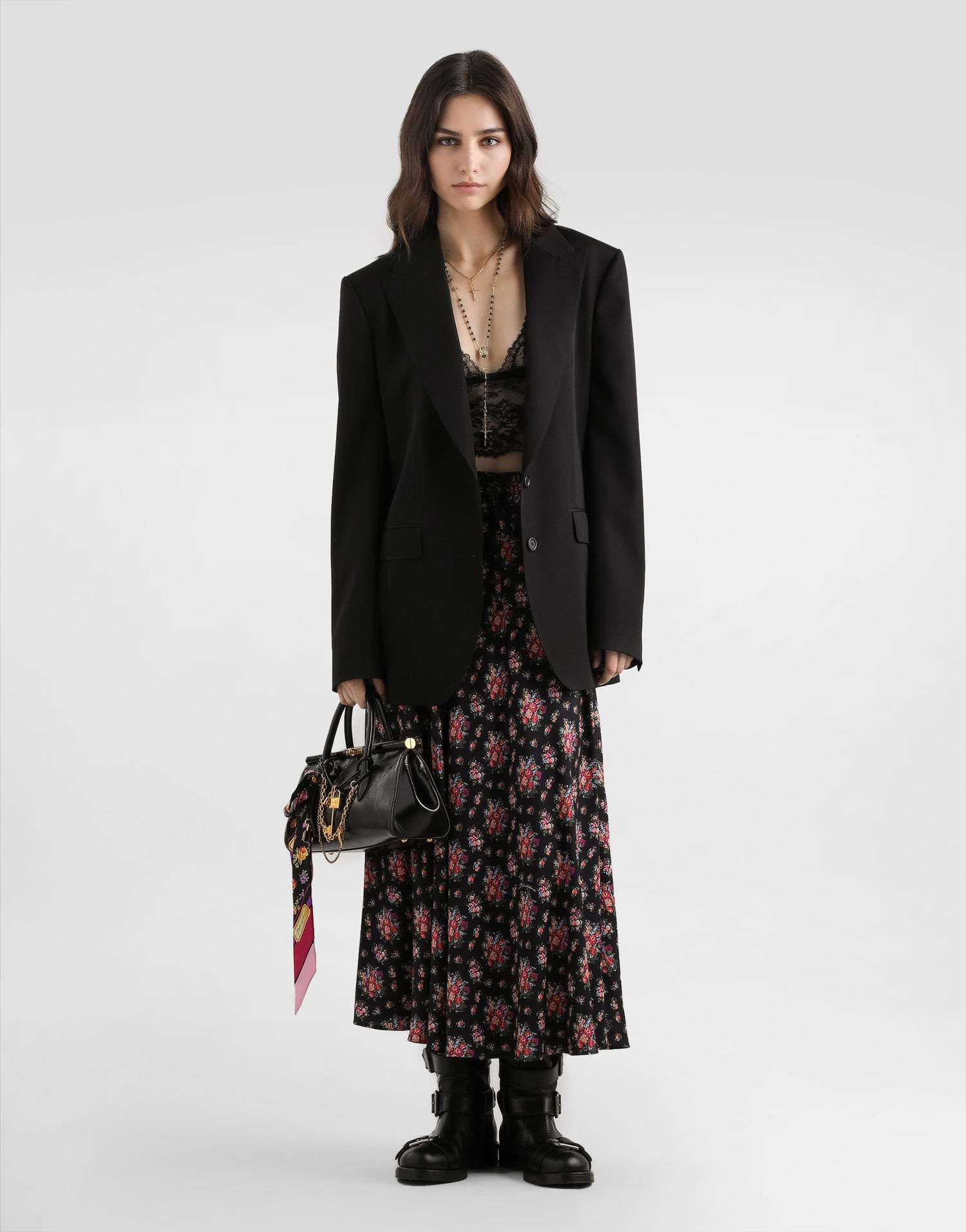 Яке Dolce & Gabbana Dolce & Gabbana Wool Gabardine Jacket 36 Черно | F29V1TFU2OWN0000, 1