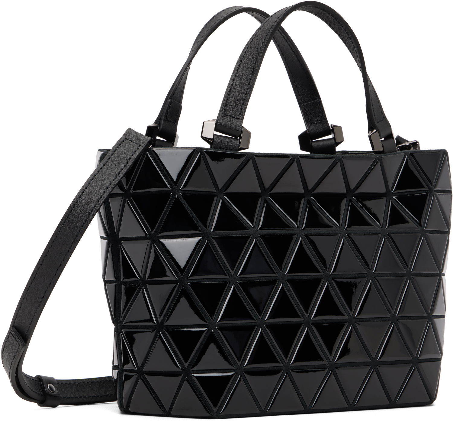 Голяма пазарска чанта BAO BAO ISSEY MIYAKE BAO BAO ISSEY MIYAKE Crystal Gloss Geometric Panel Tote Bag Черно | BB58AG303, 1