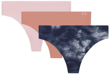 гащички Under Armour Pure Stretch No Show Thong, 3-Pack Тъмно синьо | 1383894-044, 0