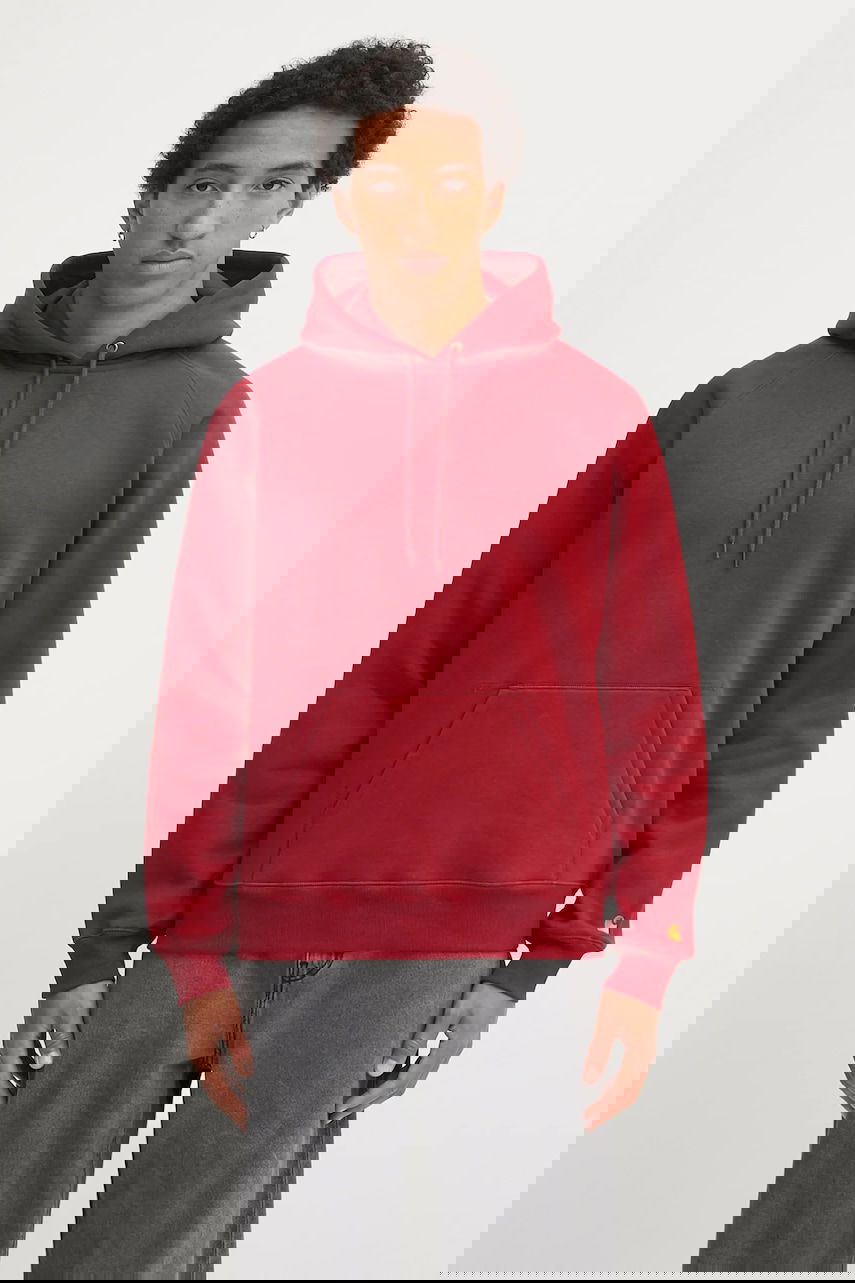 Суитчър Carhartt WIP Plain Hooded Chase Hoodie Червено | I033661.30QXX, 0