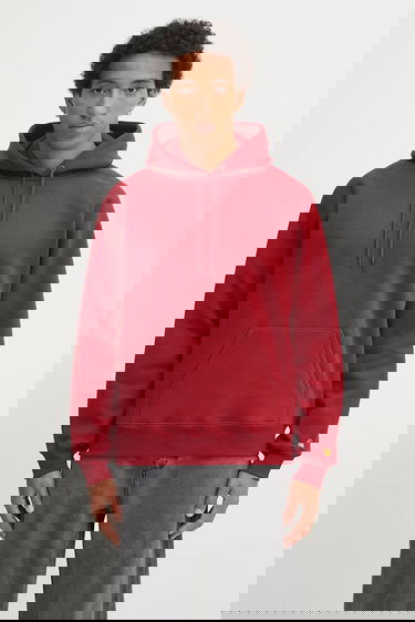 Суитчър Carhartt WIP Plain Hooded Chase Hoodie Червено | I033661.30QXX, 0