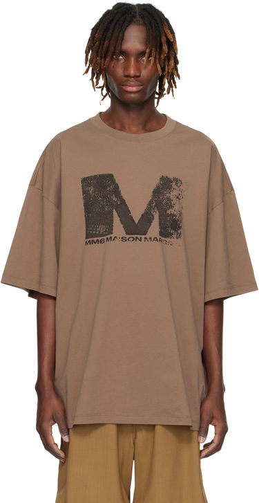 Тениска Maison Margiela Maison Margiela Graphic T-Shirt Кафяво | SH0GC0048 S24312, 0