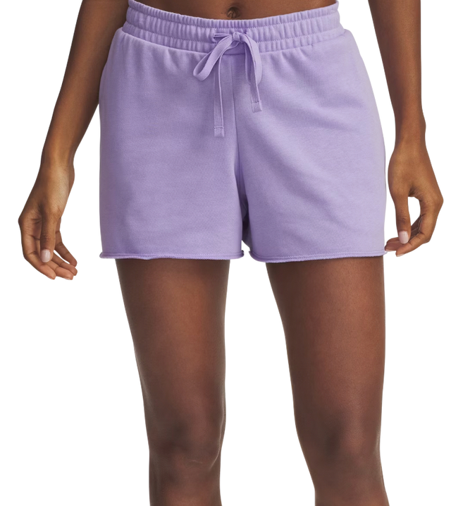 Rival Terry Drawstring Raw Hem Shorts