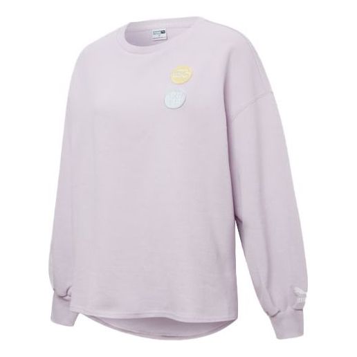 Суитчър Puma Embroidery Logo Round-neck Sweatshirt Лилаво | 536095-17