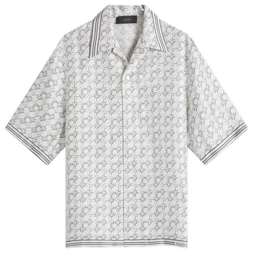 Риза AMIRI Quad Bowling Pattern Shirt Бяло | AMSTCA1084-179