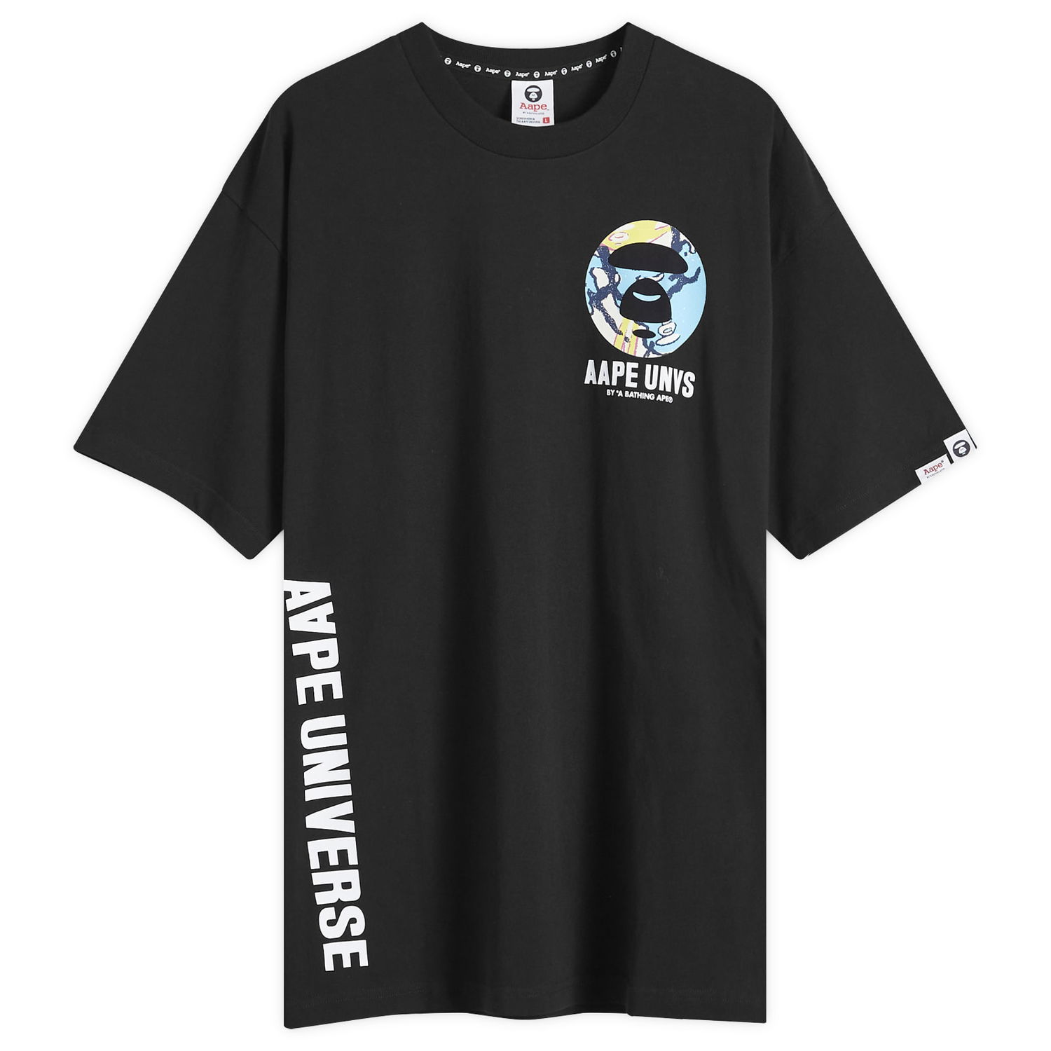 Тениска AAPE by A Bathing Ape AAPE Graffiti Back Stamp T-Shirt, Size Small Черно | AAPTEM1455XXMBKX, 1