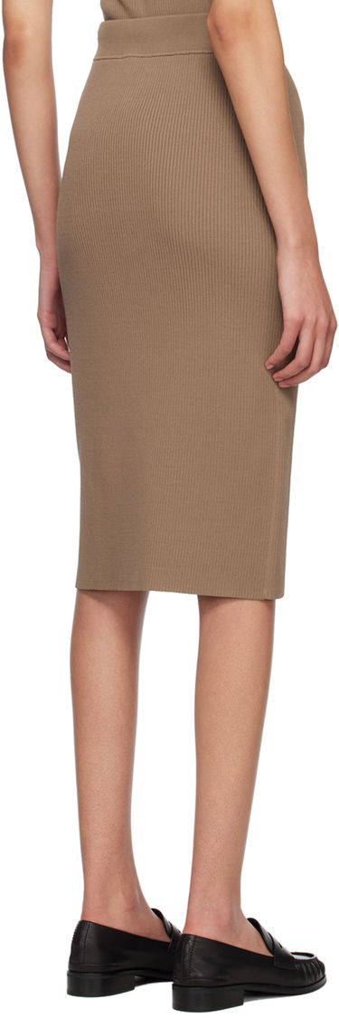 Пола rag & bone Asher Midi Buttoned Ribbed Skirt Кафяво | WAS23S026YL26, 2