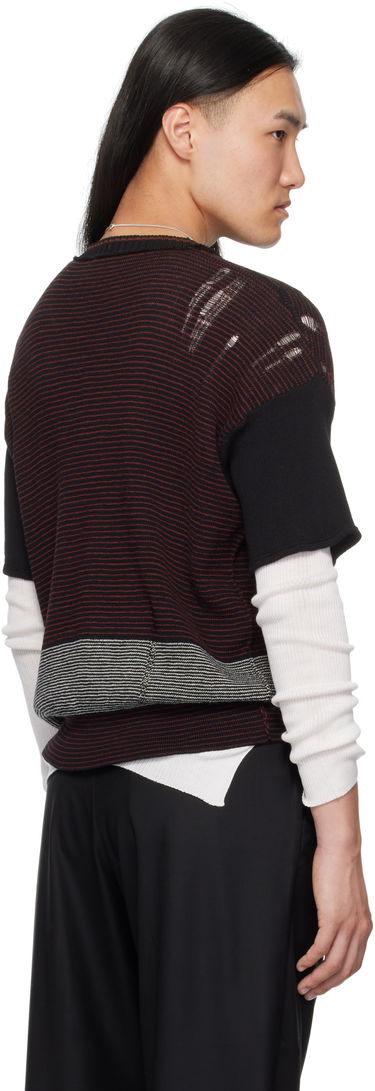 Пуловер Enfants Riches Déprimés Enfants Riches Déprimés Here Comes Alice Aged V-Neck Sweater Червено | 080-237, 2