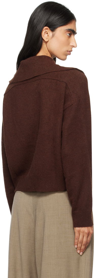 Пуловер Loulou de Saison Loulou de Saison Sao Cropped Cardigan Кафяво | SAO, 2