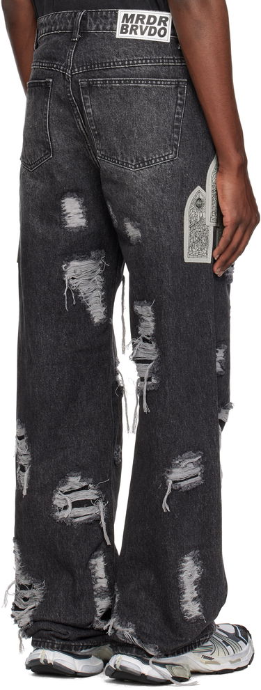Дънки Who Decides War Who Decides War Side Patch Relaxation Jeans Черно | 1121050021SS25, 2