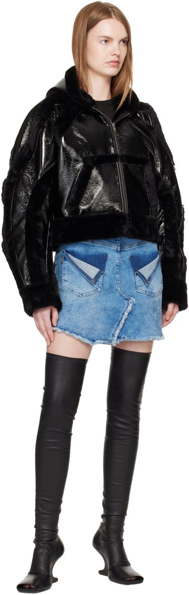 Яке Ottolinger Ottolinger Fitted Faux-Fur Hooded Jacket Черно | 109-702409-01, 3