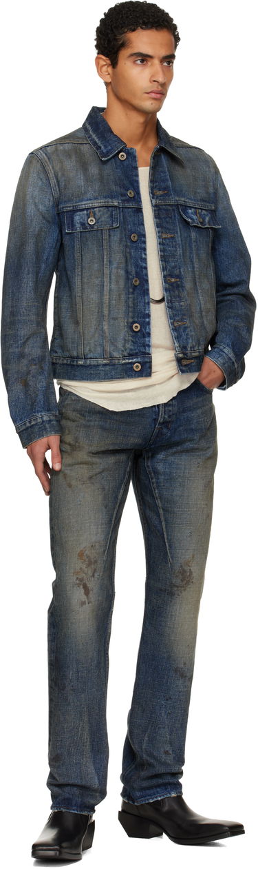 Яке Rick Owens Concordians Trucker Denim Jacket Синьо | DL02E2788 HVWJP, 3