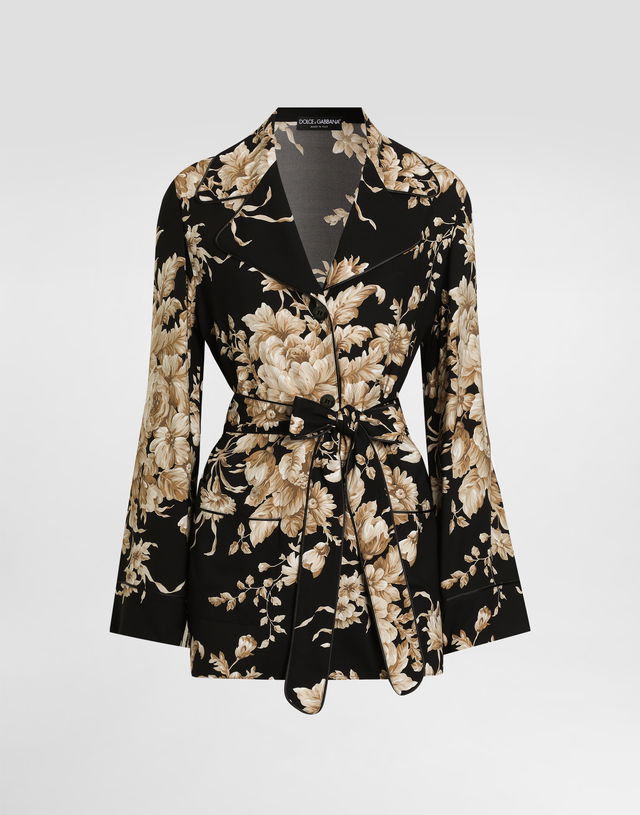 Rose-print Silk Vanity Shirt