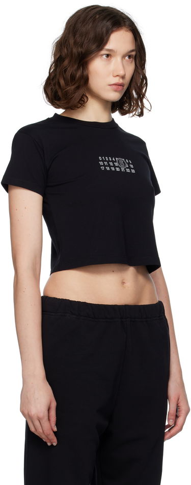 Съкратен топ Maison Margiela MM6 Maison Margiela Cropped T-Shirt Черно | S52GC0352 S24312, 1