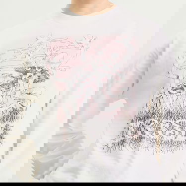 Тениска Aries Faded Shroom Awakening Long Sleeve T-Shirt, Size Large Бяло | AR60024-WHT, 5